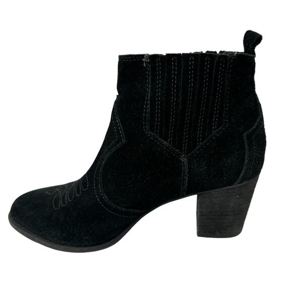 Franco Fortini CHESNEY Heel Ankle Boots 6.5 Embroidered Leather Western Cowgirl - Picture 4 of 10